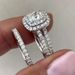 Cao Shi's New Two Set, Super Sparkling Square Princess Ring, Fashionable Women's Engagement Ring_ipsvogv.com