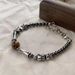 Natural Retro New Chinese Tiger Eye Stone Bracelet Neutral Temperament Men's Design Light Luxury Obsidian Bracelet_ipsvogv.com