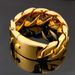 Stainless Cuban Thick Hip Hop Trendy Men's Motorcycle Bold Electroplated Gold Titanium Steel Bracelet_ipsvogv.com