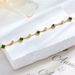 Women's Jewelry Simple Personality Square Green Zircon Splicing Chain Titanium Steel Bracelet Gold Plated Non Fading All Match Female_ipsvogv.com