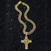 New Personalized Men's Full Diamond Chain Hip Hop Style Rotating Dollar Cross Pendant Necklace_ipsvogv.com