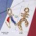 Vintage Contrast Color Irregular Earrings Summer Paris Theme Fashion All Match New Personality Simple Earrings_ipsvogv.com