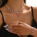Elegant Bride Necklace, Earrings, Bracelet, Three Sets Of New Products, Simple And Trdy Claw Chain Jewelry Set For_ipsvogv.com