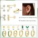 Women’s Jewelry Set Fashion Hot Selling Real Gold Brass Electroplated Micro Inlaid Zircon Piercing Jewelry Women's Flat Bottom Earrings Earrings Set_ipsvogv.com