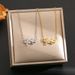 New Four Leaf Clover Flower Necklace For Women, Light Luxury, High End, Niche, Micro Inlaid Zircon Titanium Steel Lock_ipsvogv.com