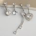 Love stainless steel Belly button ring set umbilical ring body piercing jewelry Belly button rings 4-piece set_ipsvogv.com