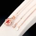 Unisex hot selling jewelry Retro flower red crystal necklace Popular rose gold plated jewelry_ipsvogv.com