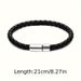 New Style Personality Simple Leather Woven Alloy Magnetic Buckle Men's Bracelet Jewelry_ipsvogv.com