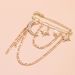 Light Luxury Full Diamond Crescent Moon Star Brooch Women, New Metal Chain Pearl Pin Accessories_ipsvogv.com