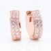 Women's Jewelry Rose Gold Eternal Double Row Pavé Earrings Fashionable Temperament Diamond Earrings Gift_ipsvogv.com