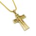 Hip Hop Men's Classic Jewelry Cross Pendant with Diamond Plated Gold Necklace_ipsvogv.com