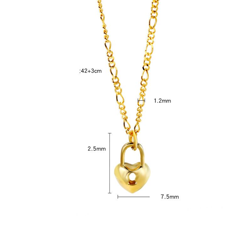 Sterg Sier Necklace Women's Heart-shaped Lock Pendant All-match Ins Style Qingdao Jewelry Niche Design High-end Sense_ipsvogv.com