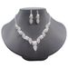 Women’s Jewelry Set Fashion Jewelry Bridal Jewelry Pearl Rhinestone Necklace Earrings Set Chain Jewelry_ipsvogv.com