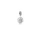 Dora White Copper Plated Silver Magnolia Snowflake Pendant Four Leaf Clover Pendant Beaded DIY Accessories Beads_ipsvogv.com