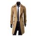 Men's autumn and winter long double-breasted trench coat men's woolen coat slim tweed coat men_ipsvogv.com