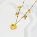 Triangle Love Peach Heart Titanium Steel High Grade, Light Luxury, Diamond Inlaid Necklace, Women's Collarbone Chain,_ipsvogv.com