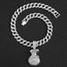 Niche Chinese Style Money Bag USD $symbol Pendant Street Hip-hop Full Diamond Personalized Cuban Chain Jewelry_ipsvogv.com