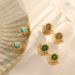 Women's Jewelry Turquoise Earrings Niche New Chinese Earrings Light Luxury High End Titanium Steel Earrings Retro Jewelry_ipsvogv.com
