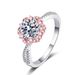 Spring/Summer New S Pure Silver Mosonite Sakura French Exquisite High Grade Ring_ipsvogv.com