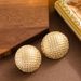 Fashionable, Exaggerated, Cold Style, Semi-circular Diamond Patterned Earrings, Women's High-end Feeling, Light Luxury_ipsvogv.com