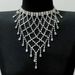 Fashionable tassel necklace temperament luxury water drop necklace all match full diamond necklace niche jewelry_ipsvogv.com
