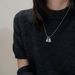 Titanium Steel Chain Micro Inlaid Zircon Bear Pendant Necklace Ins Niche Design Fashion Versatile Necklace Sweater Chain_ipsvogv.com