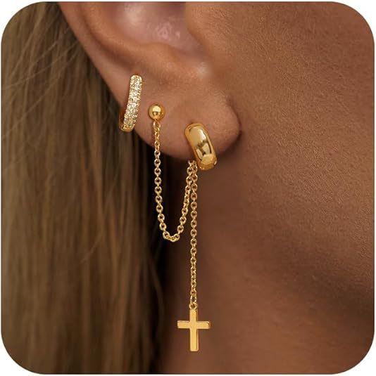 Women's Jewelry Real Gold Brass Electroplated French Retro Tassel Inlaid Zircon Earrings Ladies High End Sense Set_ipsvogv.com