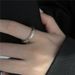 Opening Mobius ring English graffiti ring Female Minority design light luxury fashion personality_ipsvogv.com