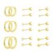 Women’s Jewelry Set Fashion Hot Sale Real Gold Brass Electroplating Temperament Small And Exquisite Small Round Bead Earrings Plain Hoop Earrings Set_ipsvogv.com