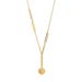 【 Full body titanium steel 】 Gold foil round ball in the extremely simple wind furnace, real gold necklace for women_ipsvogv.com