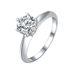 New Mosang Pure Silver Luxury Style T Family One Carat Simulated Diamond Six Claw Women's Ring_ipsvogv.com