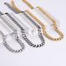 Men's Jewelry Hip Hop Jewelry Stainless Steel Polished Four Sided Grinding Necklace Cuban Chain Necklace_ipsvogv.com