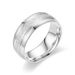 New Titanium Steel Fashionable Plain Frosted Two Tone Men's Ring, Couple Ring_ipsvogv.com