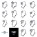 Live broadcast S pure silver Mosang stone for women with adjustable six claw zircon wedding and diamond ring_ipsvogv.com