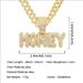 Hip hop full diamond letter pendant necklace trendy exaggerated punk personality wide Cuban bone chain jewelry_ipsvogv.com