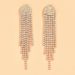Unisex Jewelry Gold Tassel Water Diamond Lover Gift Women's Earrings_ipsvogv.com