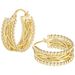Women’s Jewelry Set Fashion Fashion Temperament Versatile Multi Circle Irregular Pattern Earrings For Women Brass Real Gold Electroplated Earrings_ipsvogv.com
