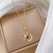 【 】 Starry Sky, Stars, Moon, Diamond, Light Luxury, Gorgeous Charm, Full Diamond Necklace, Women's Versatile Clavicle_ipsvogv.com