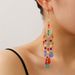 Unisex Bohemian Long Earrings For Women Fashionable Exaggerated Water Drop Tassel Earrings Temperament Earrings For Women_ipsvogv.com
