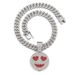 Hip Hop Full Diamond Smiling Face Necklace Pendant High Quality Creative Alloy Men's Expression Hip Hop Pendant_ipsvogv.com