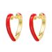 Unisex Hot Selling Trend Light Luxury Hong Kong Style Red Heart Earrings For Women Simple Design Copper Plated Real Gold Drop Earrings Ear Buckles_ipsvogv.com