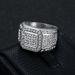 New Hip-Hop Nightclub Jewelry Titanium Steel Gold-Plated Full Diamond Luxurious Men's Ring_ipsvogv.com