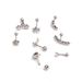 new stainless steel zircon small earrings threaded flower ear bone studs hot selling body piercing jewelry_ipsvogv.com