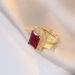 Necklace Female Korean Net jacinth Light Luxury Red Pendant Earrings Small perfume Bottle Set Collar Chain Jewelry_ipsvogv.com