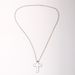 Heat Transfer Printing Cross Necklace, Men's Trendy Personality Hip-hop Couple Long Pendant Accessory_ipsvogv.com