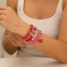 Sweet And Cool Instagram Style Strawberry Soft Ceramic Bead Bracelet, Women's Bohemian Letter Elastic Bracelet Bracelet_ipsvogv.com