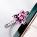 Sanjie's New Wedding Ring Inlaid With AAA Heart-shaped Pink Diamond Zircon Ring, Women's Engagement Jewelry_ipsvogv.com