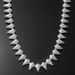 Hip hop domineering rap men's full diamond geometric water droplet alloy necklace trendy bouncing collarbone chain_ipsvogv.com