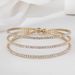 Women's Jewelry 3 Row Elastic Steel Wire Rhinestone Open Bracelet Simple Multi Layer Claw Chain Light Luxury Female Jewelry_ipsvogv.com
