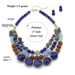 Jewelry necklace with exaggerated two-color beaded multi-layer collarbone chain 8210_ipsvogv.com